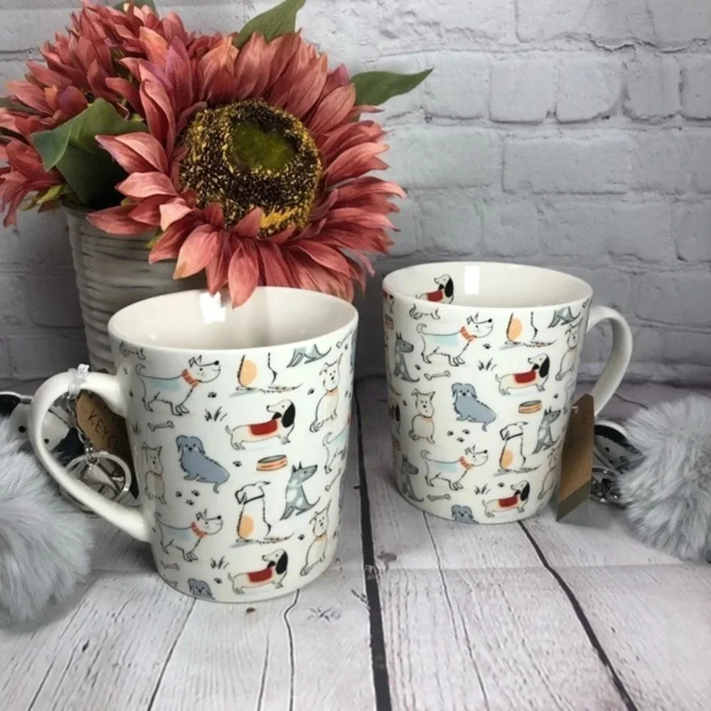 Dachshund coffee mug with keychain poof